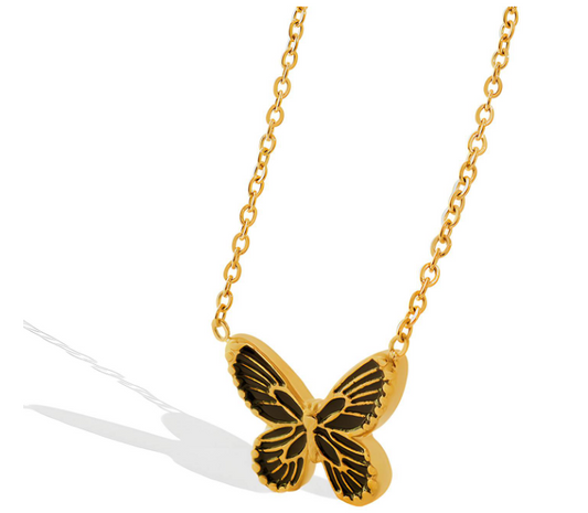 18K gold plated Stainless steel "Butterfly" necklace