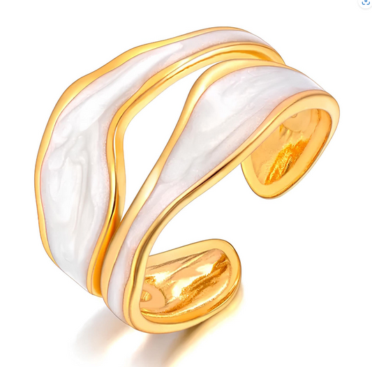 18K gold plated Stainless steel finger ring