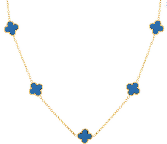 18K gold plated Stainless steel "Four-leaf clover" necklace