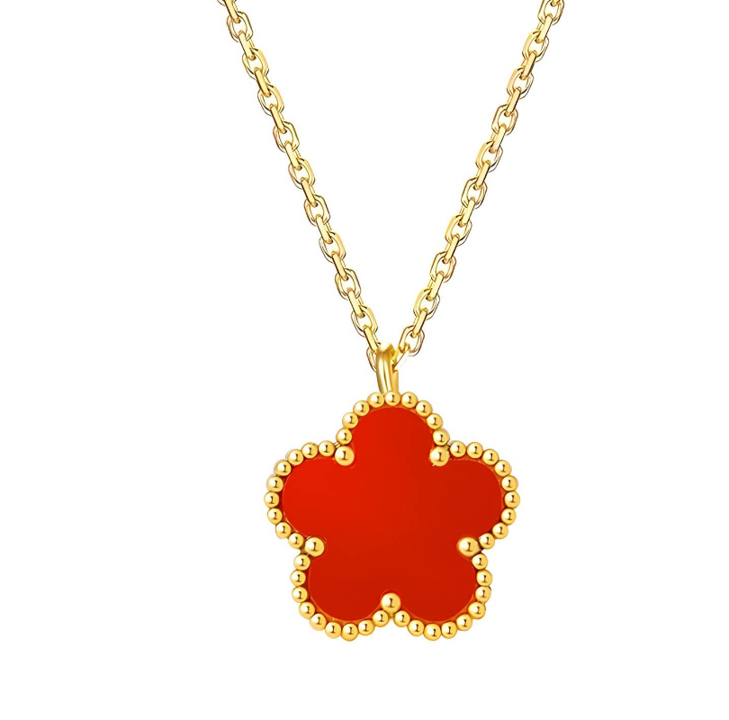 18K gold plated Stainless steel "Flower" necklace