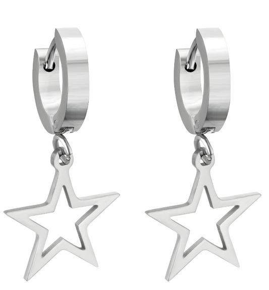 Stainless steel "Star" earrings